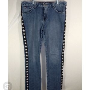Tommy Hilfiger star side low rider slim jean.